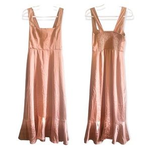 Show Me Your Mumu Claire Midi Dress Copper Luxe Satin S